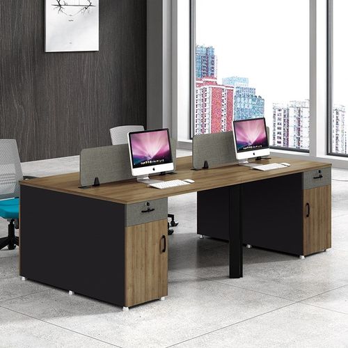 现代4人单人职员办公桌椅组合电脑桌椅员工位四人位办公家具2人位