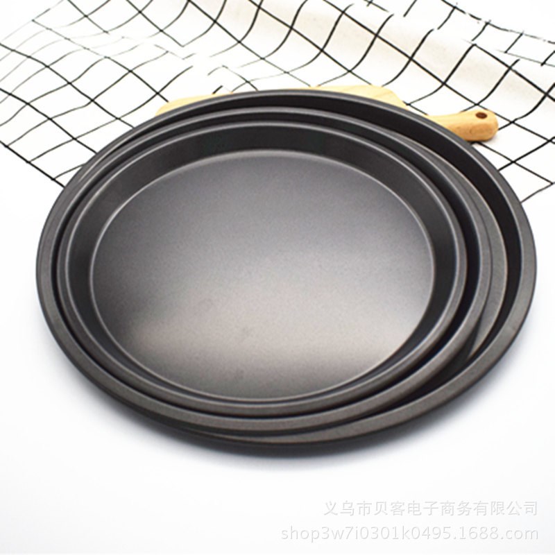 【3件套】9寸10寸12寸家用不沾披萨盘套装烤箱烤盘pizza烤盘烘焙