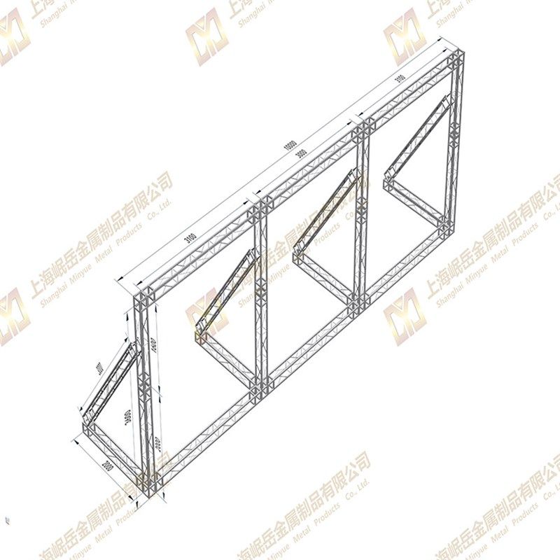 铝合金桁架方案设计生产200x200圆管小铝架舞台龙门架背景架10x4m