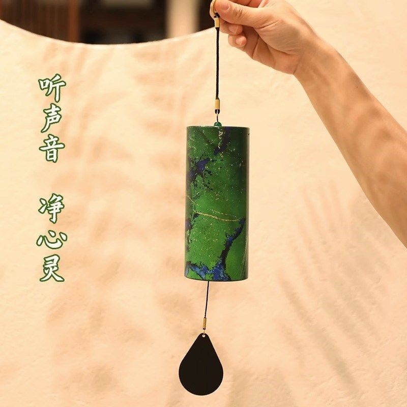 唱诵风铃瑜伽冥想手摇铃彩色风铃五色和弦铃铛阳台挂.饰小众乐器
