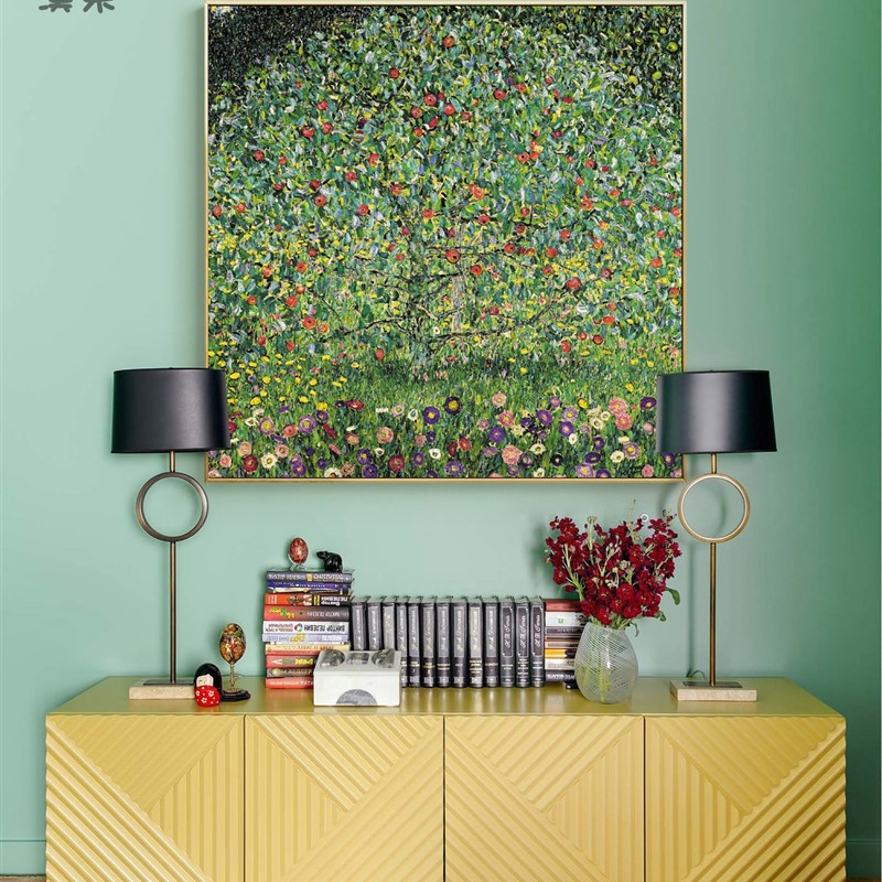 克里姆特 客厅画k抽象名画客厅装饰画书房挂画艺术画风景电表箱画