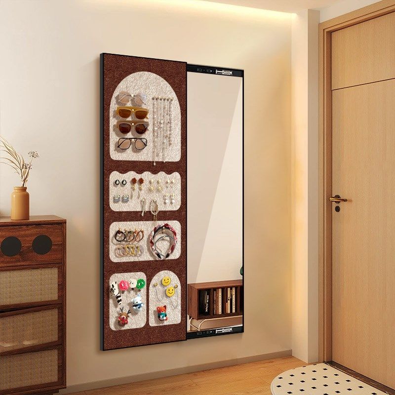 入户推拉式隐形穿衣镜diy毛毡板2025新款P全身镜饰品收纳镜子画,家居饰品,镜面画,淘宝优惠券,粉丝福利购,淘宝优惠卷