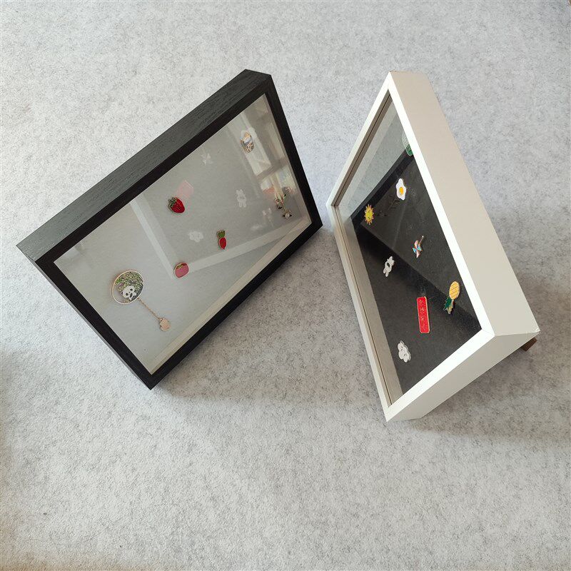 金属徽章收纳9mm厚毛毡板胸针透明防尘展示A4相框纪念 创意毛毡板