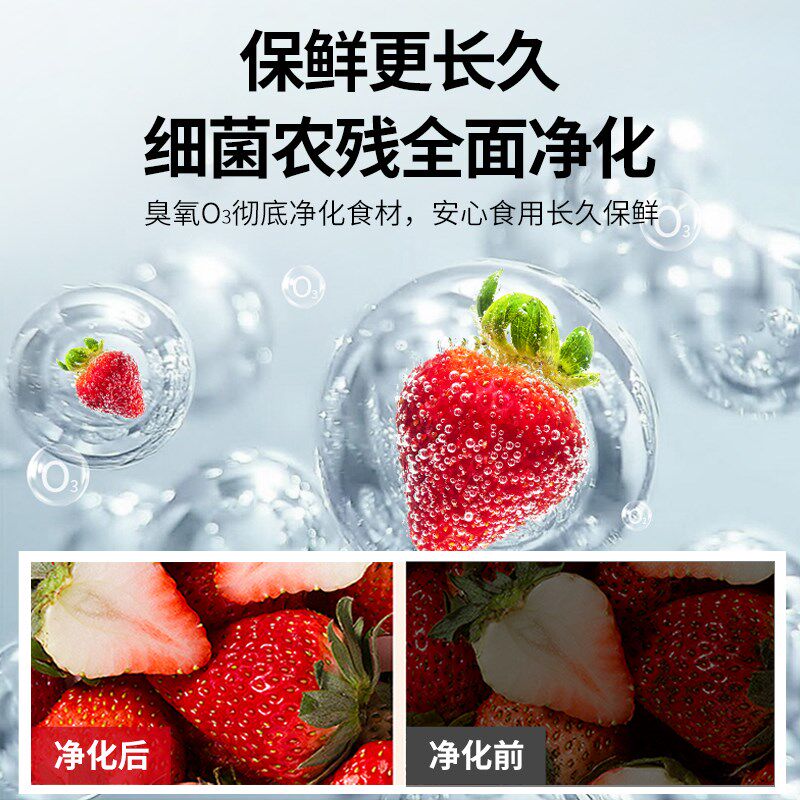麦大厨洗菜机商用全自动水果蔬菜气泡臭氧清洗机涡流净菜加工设备