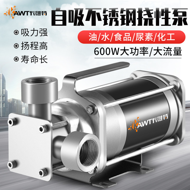 电动抽油泵化工柴油尿素o食品蜂蜜胶水挠性泵12V24V220V自吸不锈