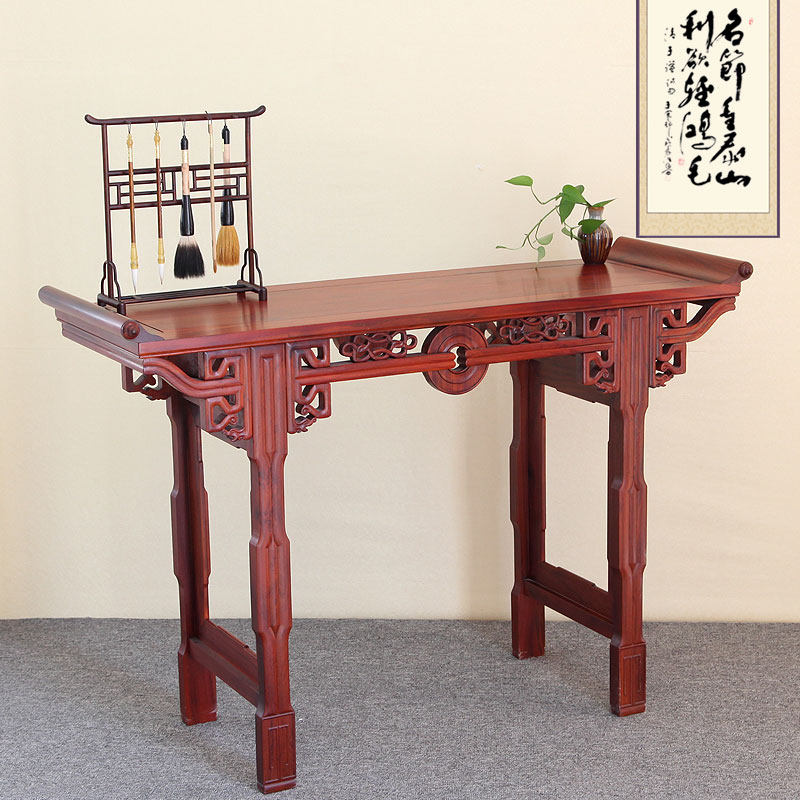 红木佛台实木供桌条案明清古典黑檀木酸枝木O供台佛桌贡桌神台香