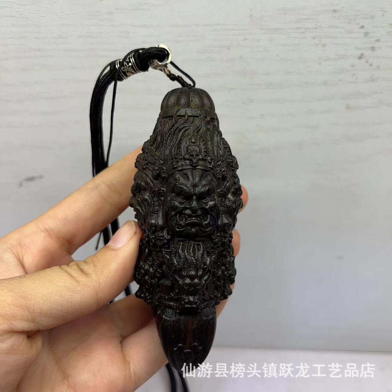金刚降魔杵沉香木雕随身盘玩男士手把件挂件吊坠供奉家居家用饰品