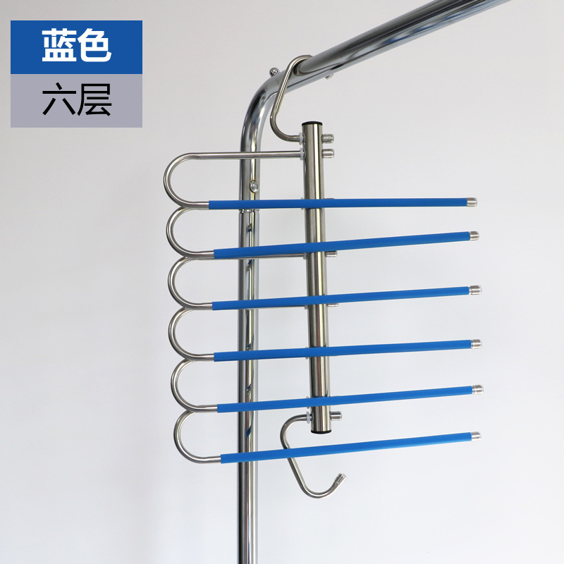 多功能裤架衣架加粗不锈钢多层衣柜收纳柜内裤夹折叠伸缩挂架