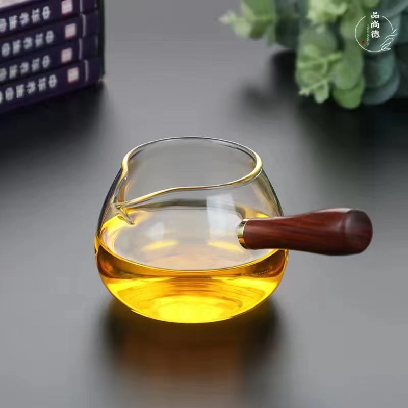 侧把玻璃茶海公道杯锤纹透明鹰嘴分茶器水杯高硼硅玻璃杯子