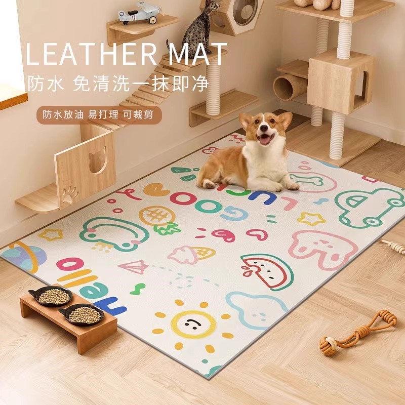 宠物地垫防水防尿pvc养狗围栏地毯狗狗猫咪餐垫子防滑狗笼垫