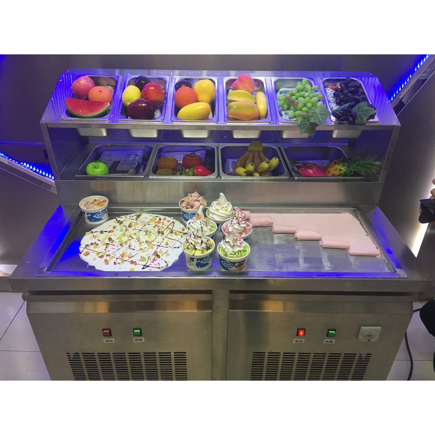 浩博炒酸奶机炒冰淇淋卷机炒冰机泰国炒酸奶机商用炒酸奶机