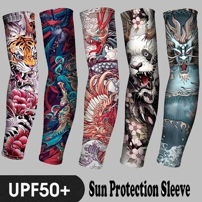 PCS  New Men Long qFake Warmers Summer Tattoo Sleeves Sun