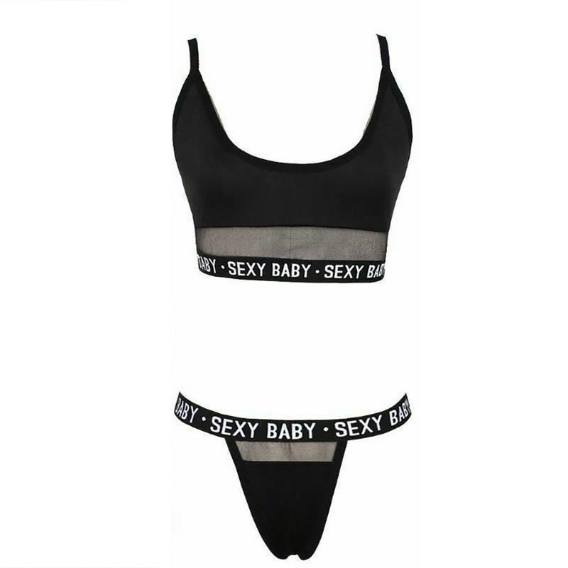 Suspender sejxy cutout open back lingerie ladies 吊带露背内