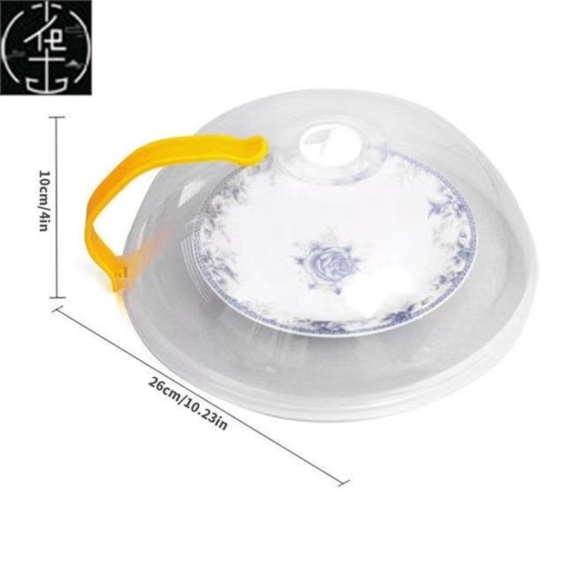 Microwave Food Anti-Sputtering Cover With Handle Heat R.esis