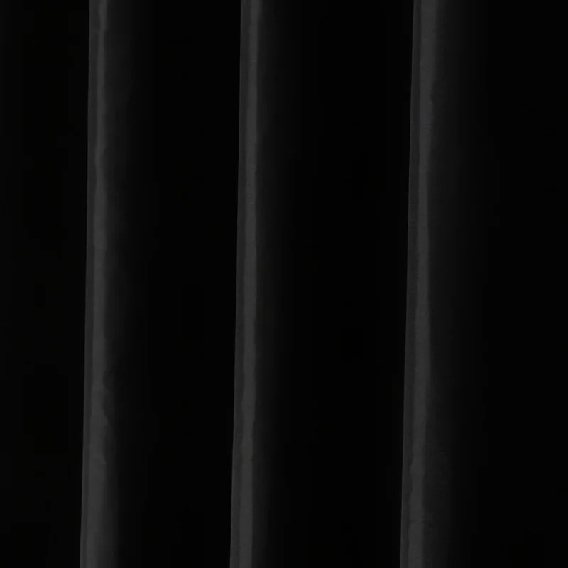 Moderbn Black Shower Curtains Waterproof Fabric Solid Color