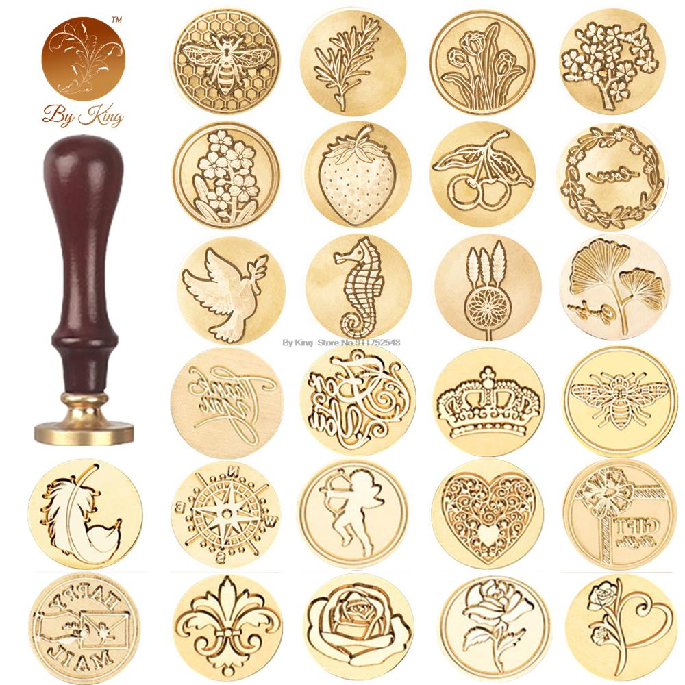 Brass Wax Seal Stamp Diy vFire Lacquer Greetings Gaisy Rose