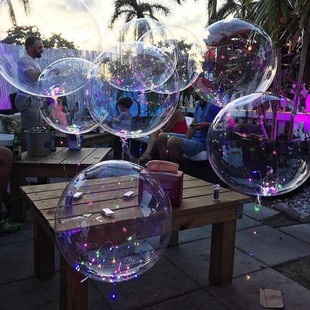 With Bob Led Transparent 1Set Luminous Column Balloon SBtand