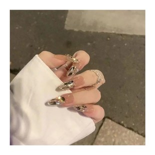 French 24Pcs Nails Fake Press Ballet cFalse Gradient