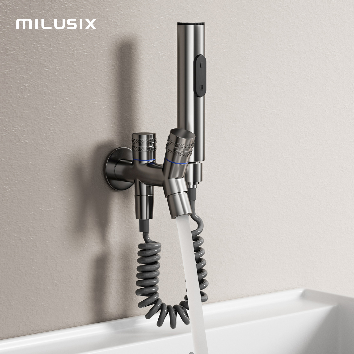 MILUSIX拖把池全铜阳台万向龙头