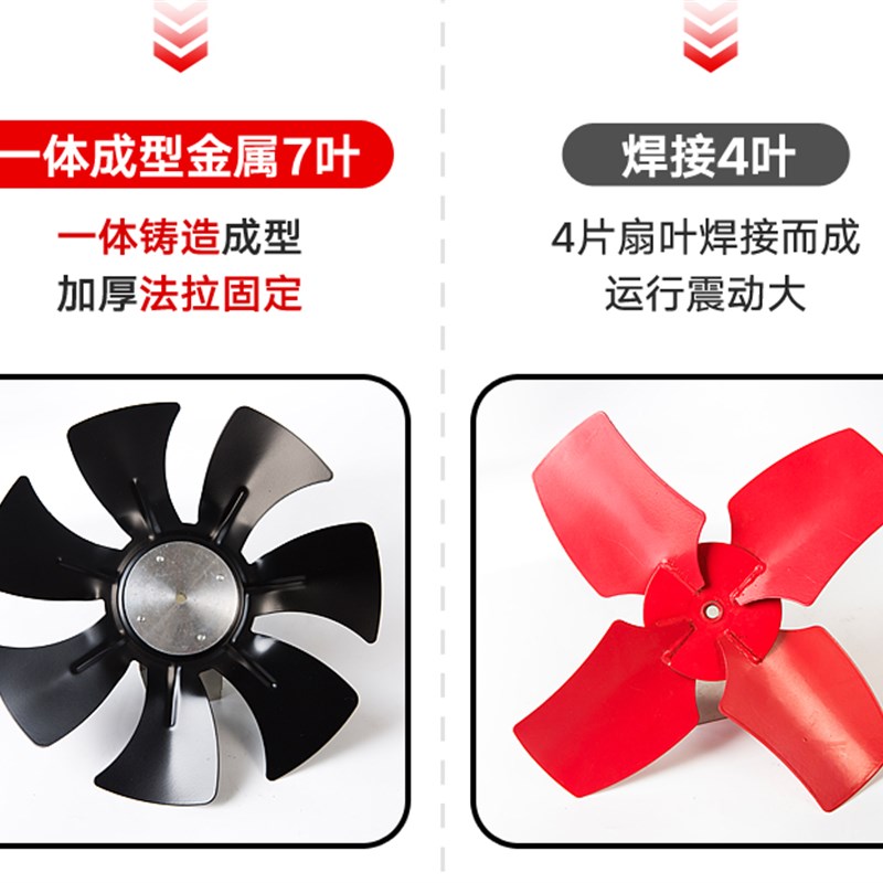 排气扇厨房家用抽风机12寸窗式抽油烟强力换气扇卫生间静音排风扇