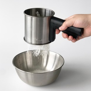 Vv小丸家手持半自动面粉筛子家用筛粉过筛器烘焙工具漏网撒粉神器