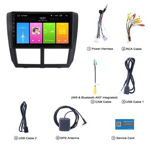 安卓中控大屏车载导航 12改装 跨境商品 适用于斯巴鲁森林人08