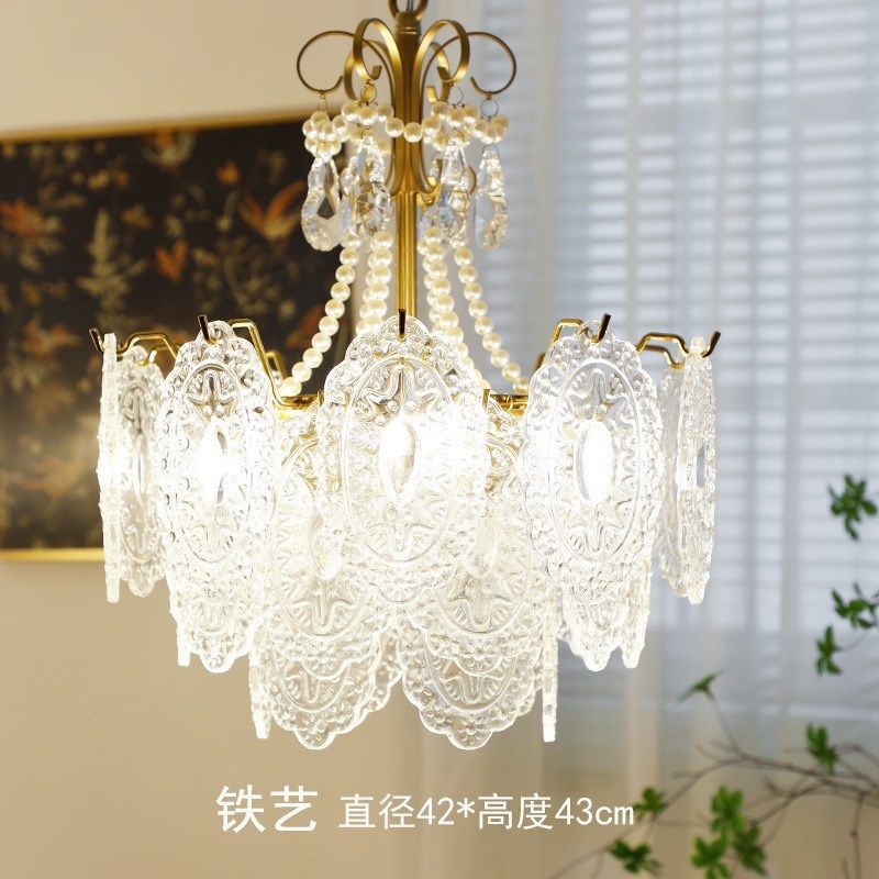 卧室灯 法式 田园复古轻奢简约客厅餐厅灯珍珠宝水晶吊灯,家装灯饰光源,客厅吊灯,淘宝优惠券,粉丝福利购,淘宝优惠卷