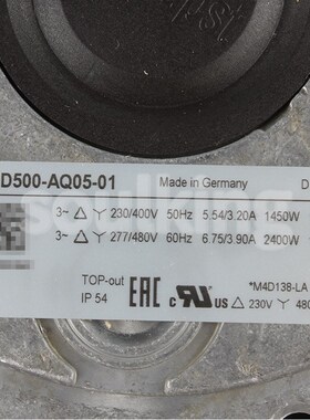 原装ebmpapst R4D500-AQ05-01 400V 5.54/3.20A 1450W 变频器风机