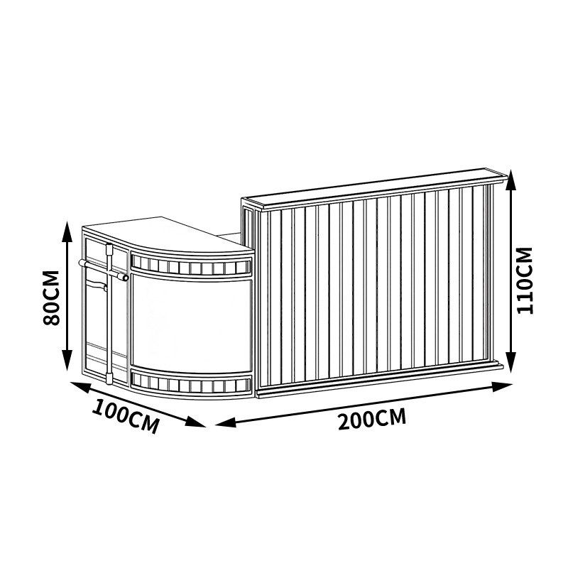 餐厅铁艺收银台店铺小型台球厅桌球馆转角收银柜台工业风酒吧吧台