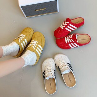 内增高半拖鞋女外穿夏季新款网红超火德J训鞋无后跟懒人休闲凉拖