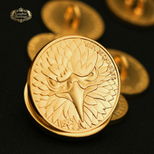 London Heritage英国皇家工艺海军布雷泽镀24K灵隼冠首限量版 纽扣