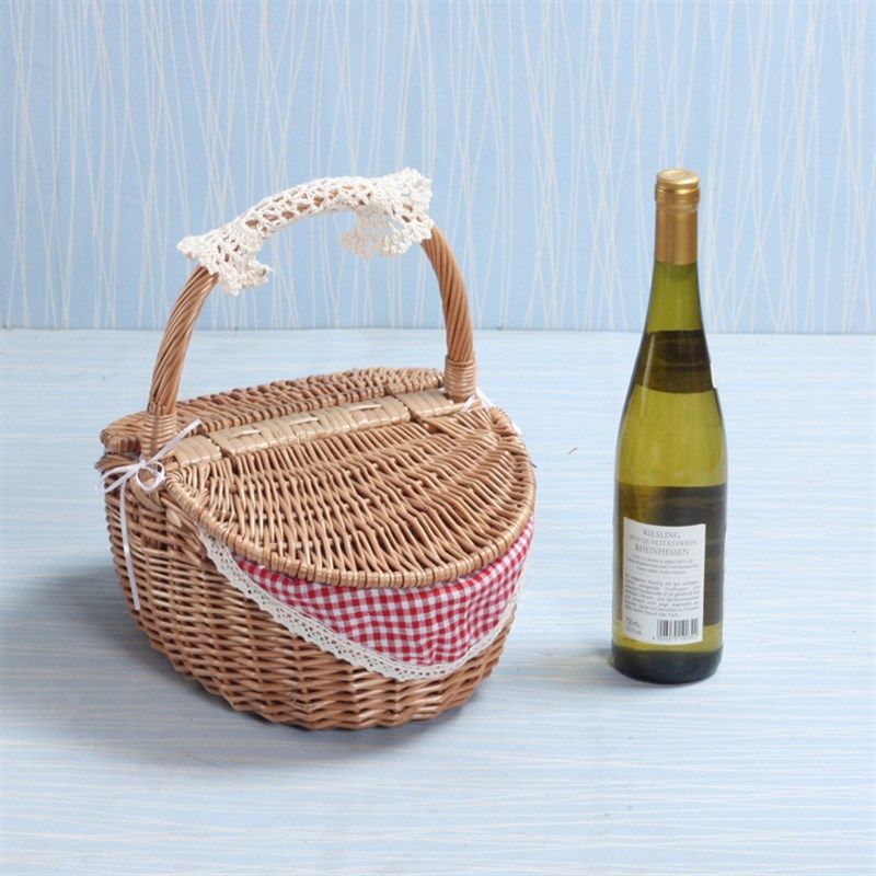 非藤编藤条竹编草编,柳编带盖编织篮子野餐篮篮水果椭圆桌面,收纳整理,其他收纳篮,淘宝优惠券,粉丝福利购,淘宝优惠卷