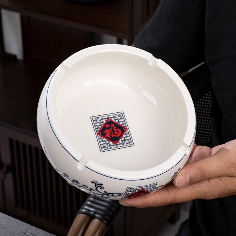 大号易洗家用烟灰缸 陶瓷欧式烟缸 客厅茶几纯色潮流,家居饰品,装饰烟灰缸,淘宝优惠券,粉丝福利购,淘宝优惠卷