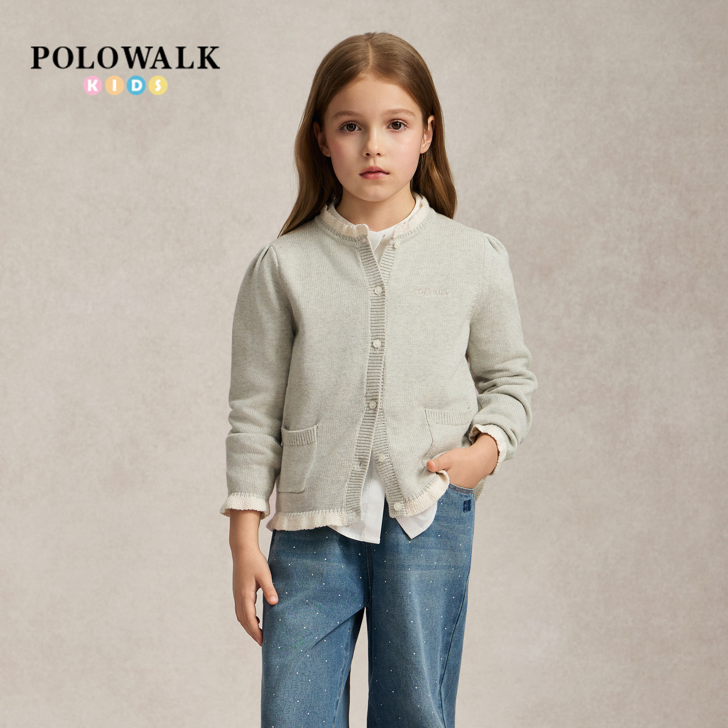 POLOWALK女童秋季新品针织衫