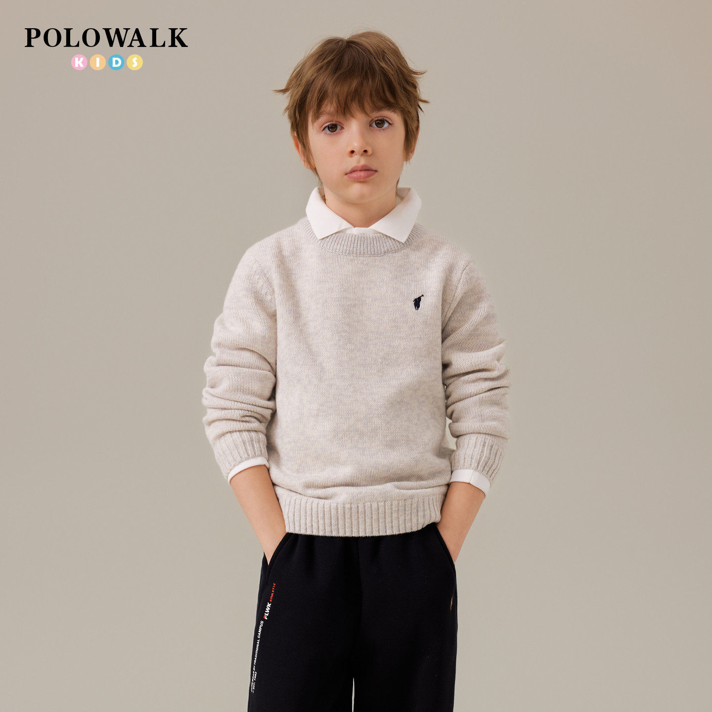 POLOWALK男童秋冬保暖针织衫