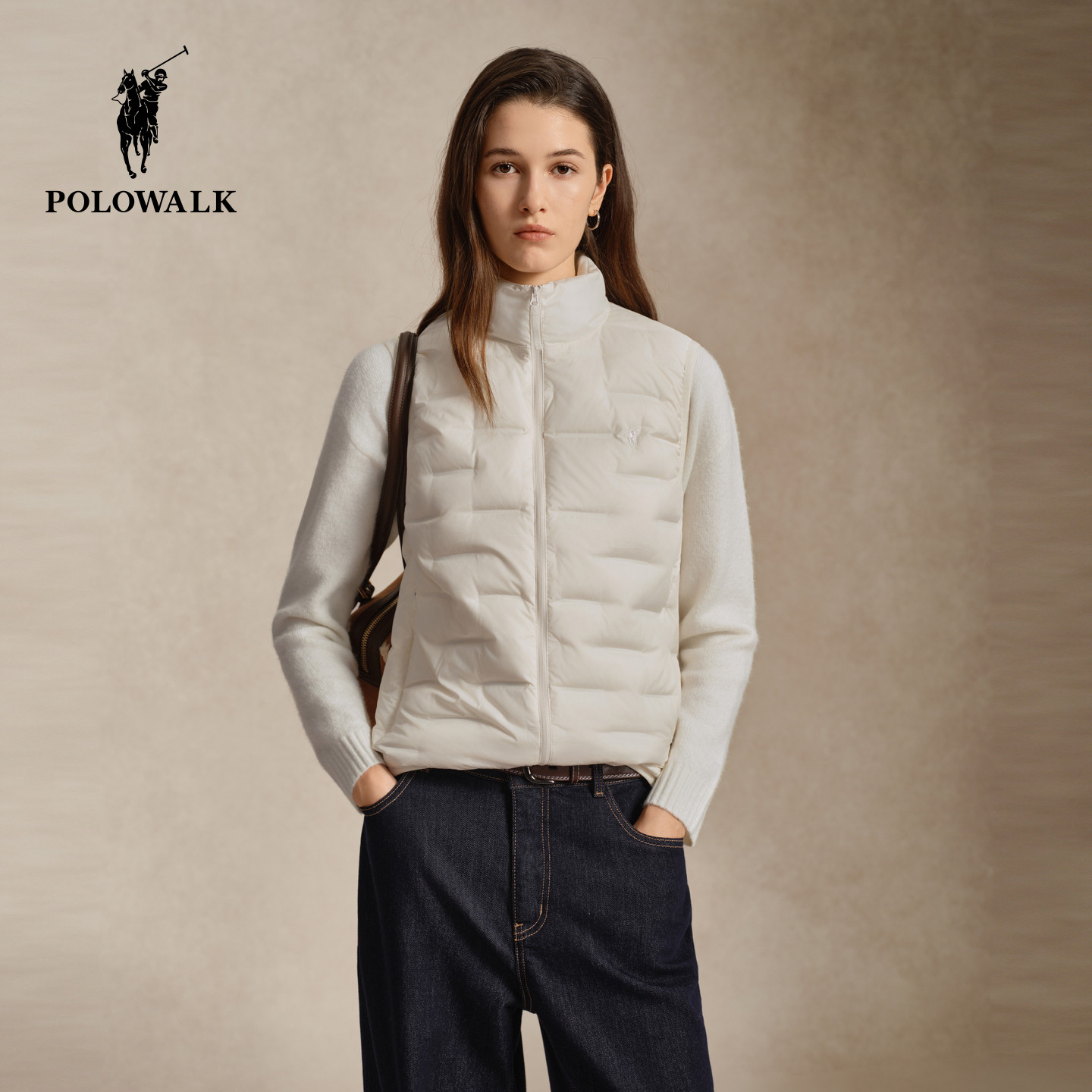 POLOWALK女装2026冬季新品女式羽绒马夹