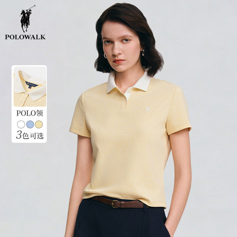 POLOWALK女士短袖修身POLO衫
