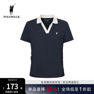 POLO衫 2025夏季 POLOWALK短袖 女式 百搭上衣 新品 显瘦T恤小个子时尚