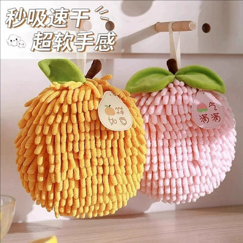 擦手巾挂式擦手球加厚抹布超强吸水不掉毛厨房专用雪尼尔毛巾可爱