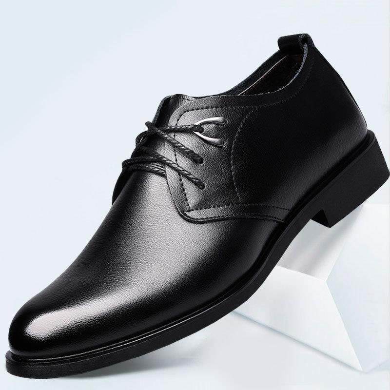 男款真皮皮鞋2026新款夏季真皮男士正装皮鞋商务休闲内增高男
