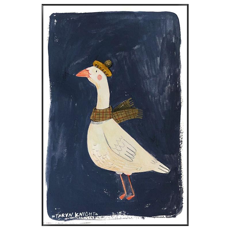 现货北欧风童趣客厅装饰画鸭子书房卧室床头壁画儿童房挂画玄关走图片