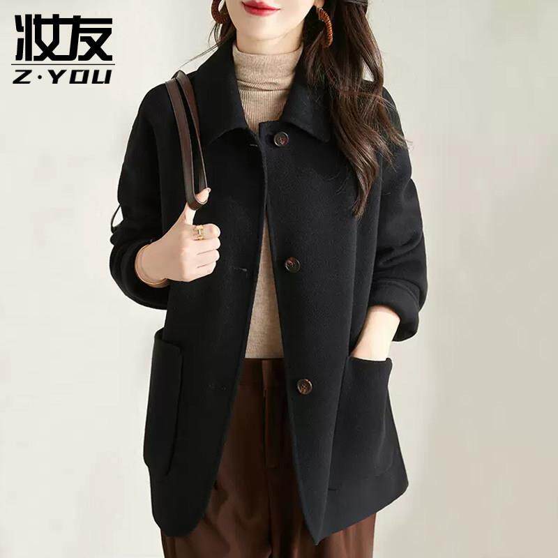 新品妈妈短款毛呢外套女士早秋款2026新款今年爆款上衣小个子呢子