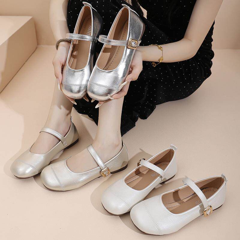 新品法式玛丽珍鞋女2026新款夏季舒适软底百搭圆头浅口配裙子平底