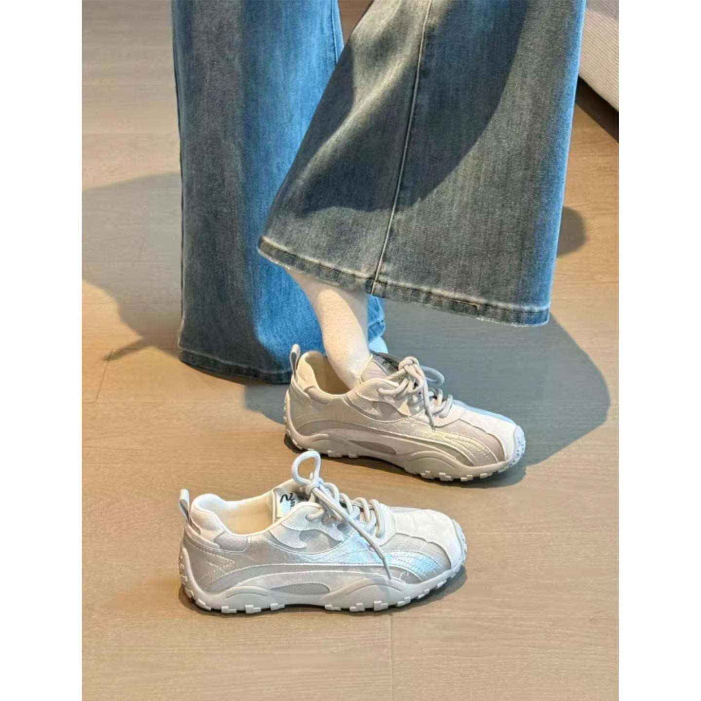 新品厚底内增高德训鞋女款鞋子2026新款春夏季阿甘鞋休闲运动鞋小