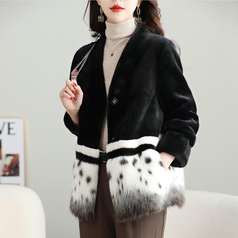 新品2024秋冬新款水貂绒皮