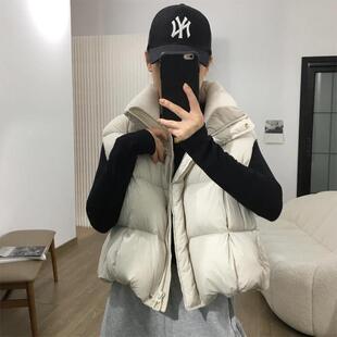 新品羽绒马甲女外穿2025秋冬季新款高级感时髦洋气立领宽松小个子