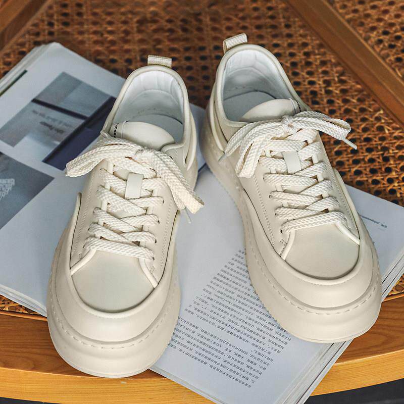 新品鞋子男款夏季运动休闲潮鞋潮牌高级感白色板鞋2026新款厚底小