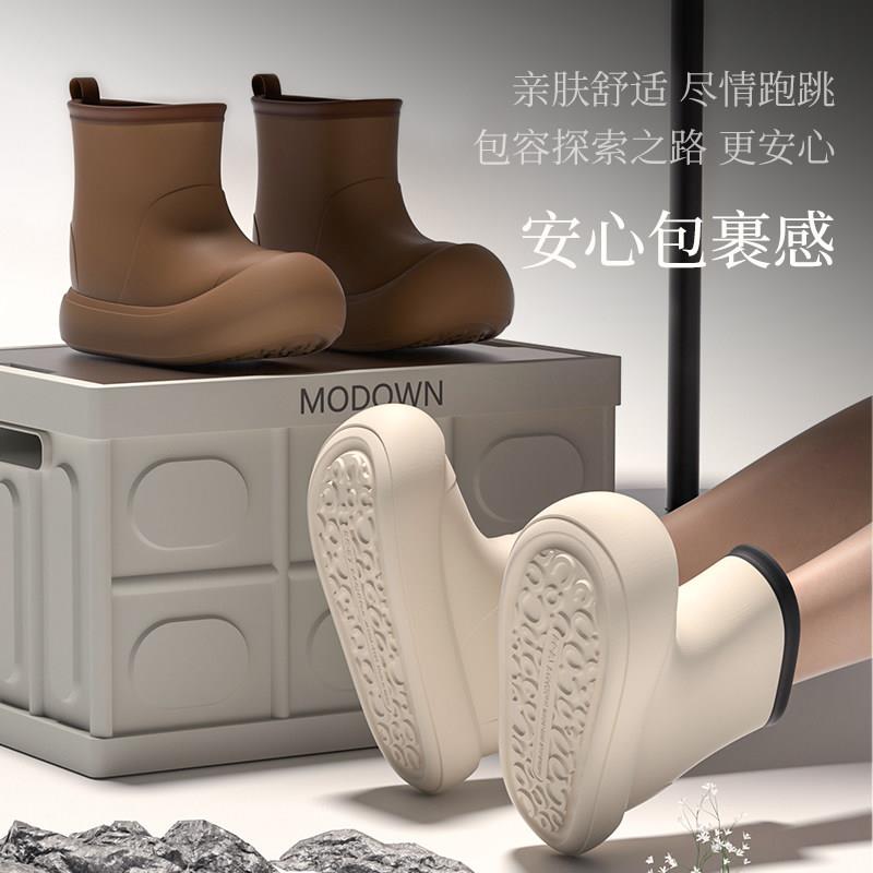 新品2026新款大头雨鞋女款时尚甜美软底雨靴防滑耐磨厚底短筒胶鞋