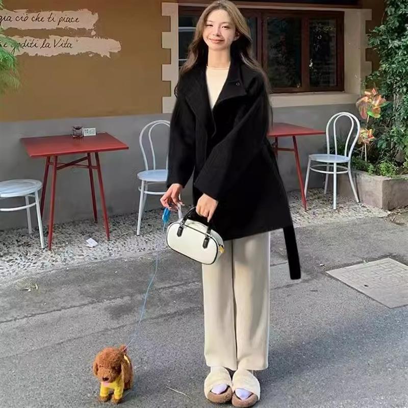现货小个子短款双面羊绒大