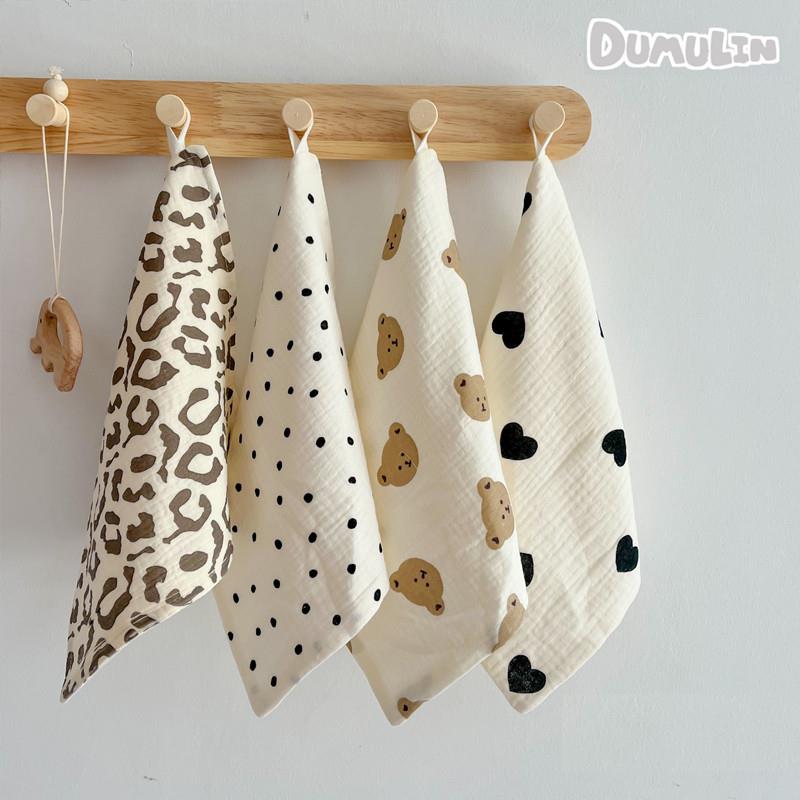 insA类纯棉纱布小方巾新生